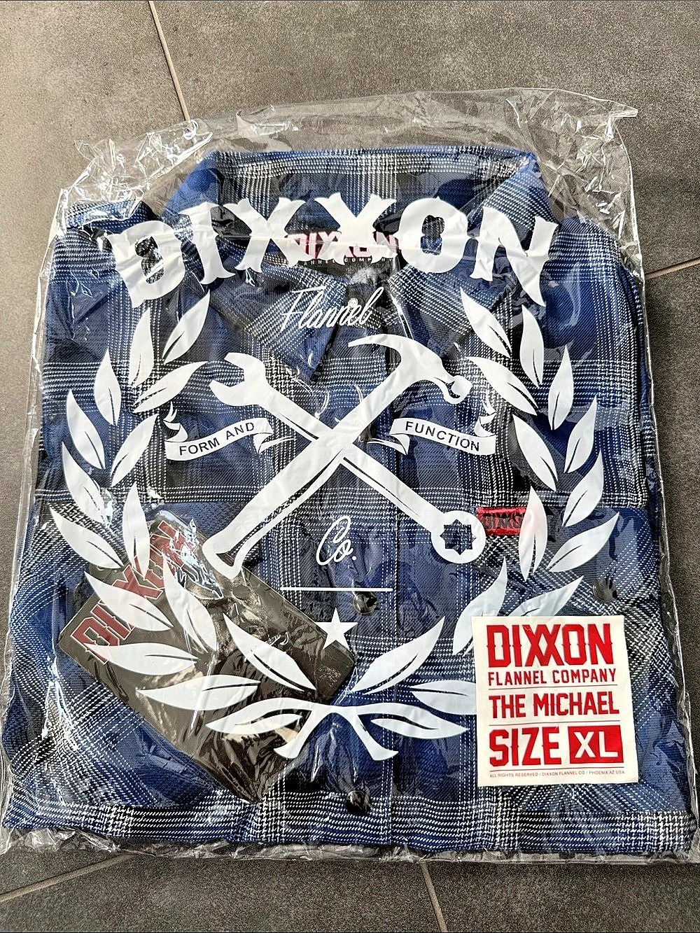 Dixxon The Michael Floral Shirt Blue & White WXL NWT